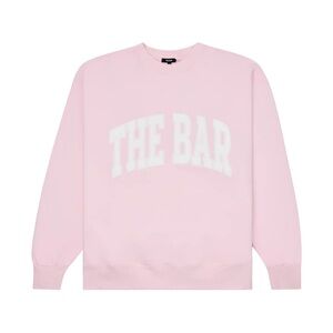 The Bar Blush Pink Varsity Crewneck Sweatshirt